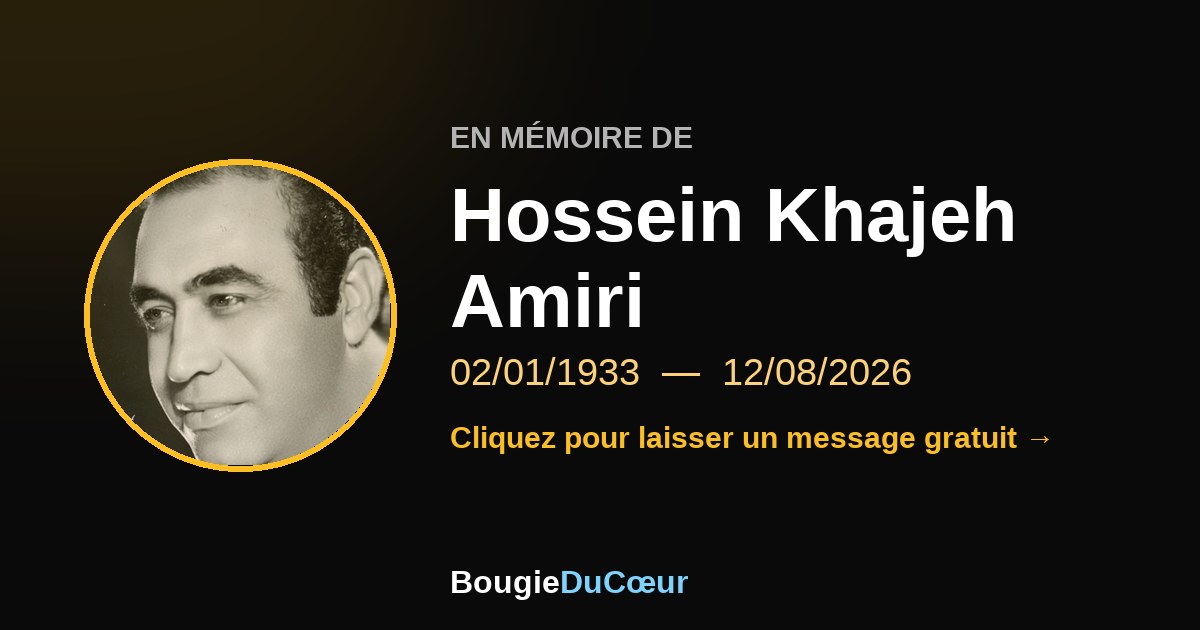 Hommage à Hossein Khajeh Amiri, une mémoire en lumière