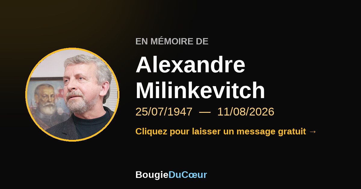 Hommage à Alexandre Milinkevitch, une mémoire vivante