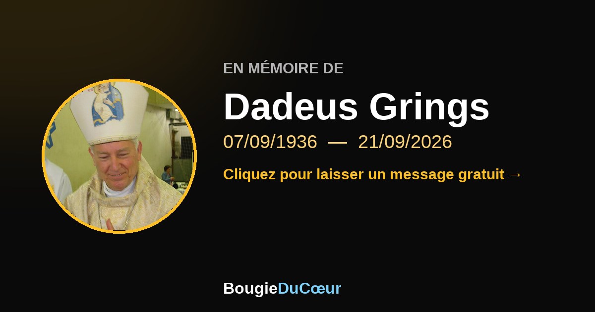 Hommage à Dadeus Grings : une bougie du souvenir