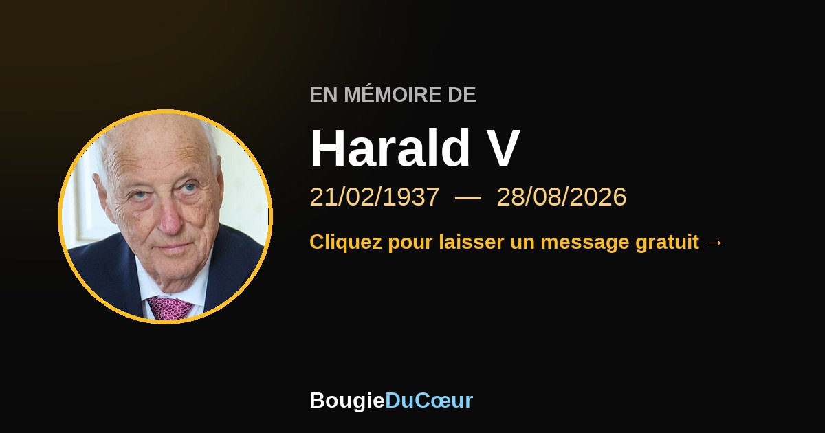 Hommage à Harald V : une bougie pour le souvenir