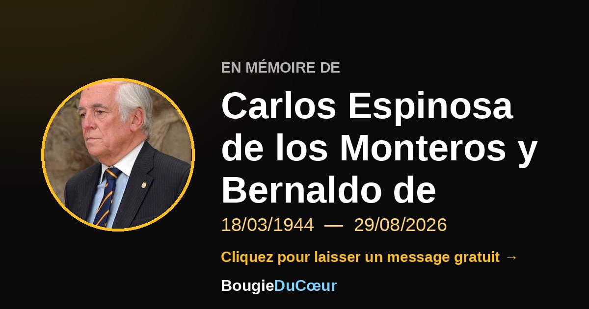 Hommage à Carlos Espinosa de los Monteros y Bernaldo