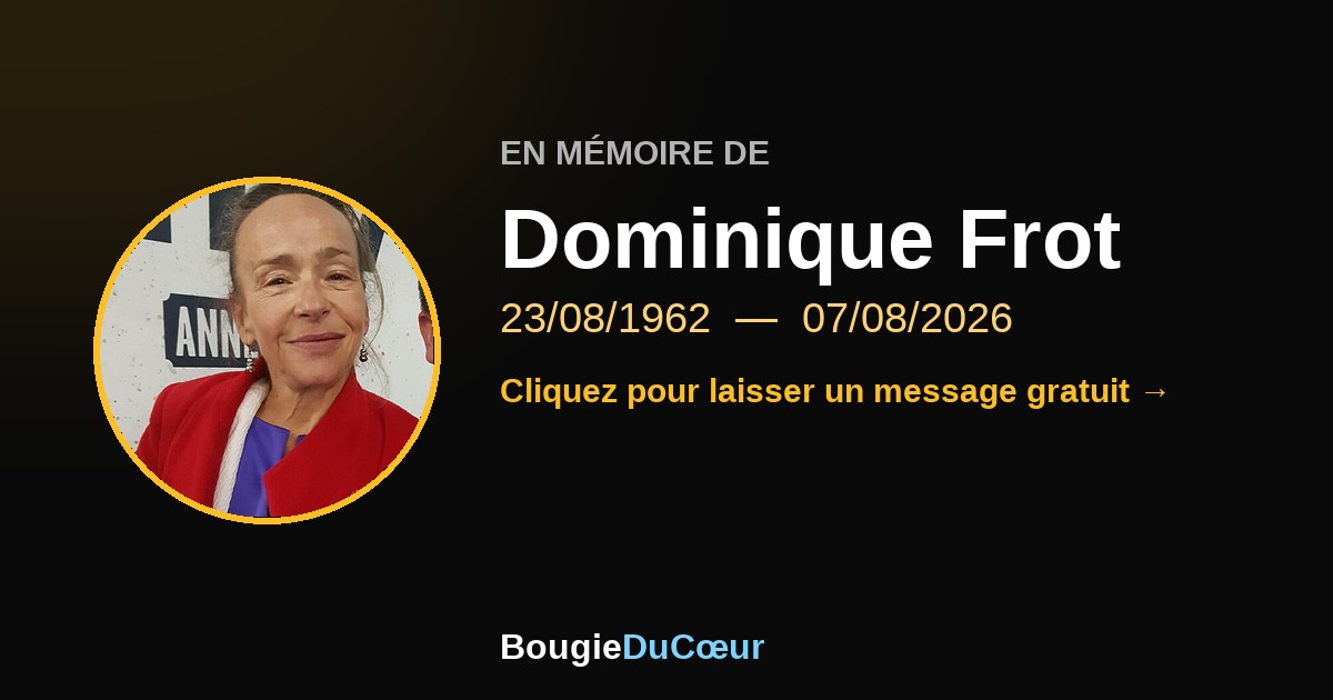 Hommage à Dominique Frot, une mémoire en lumière
