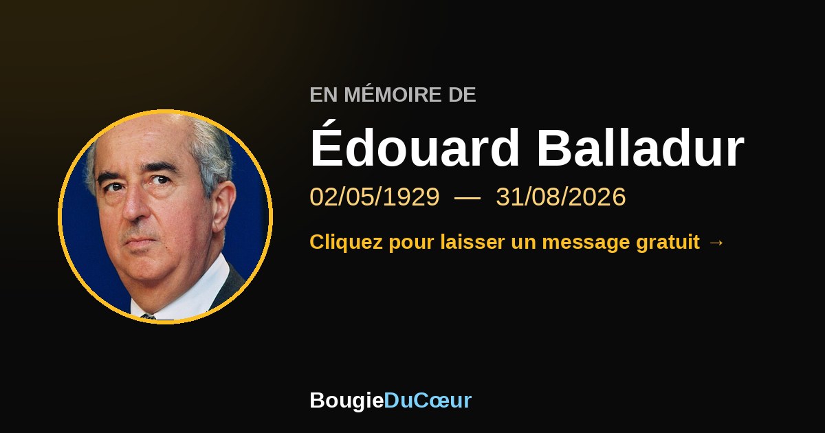 Hommage à Édouard Balladur : une mémoire en lumière