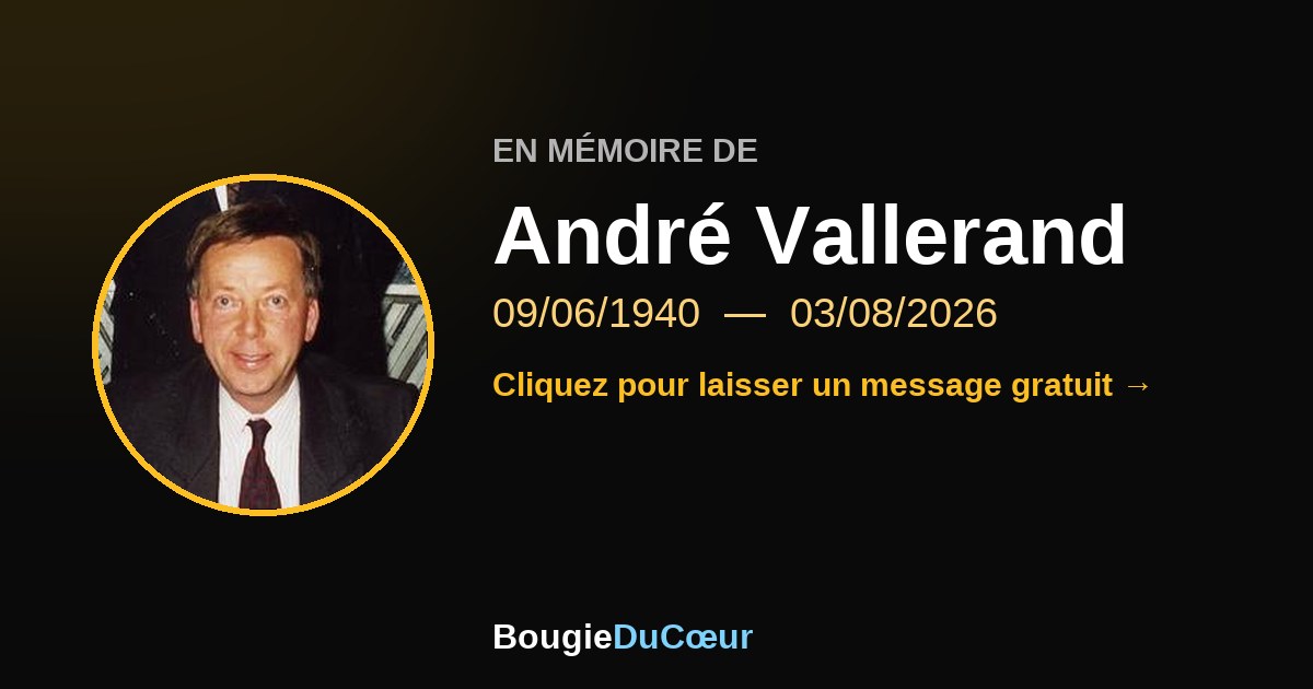 Hommage à André Vallerand : une bougie du souvenir