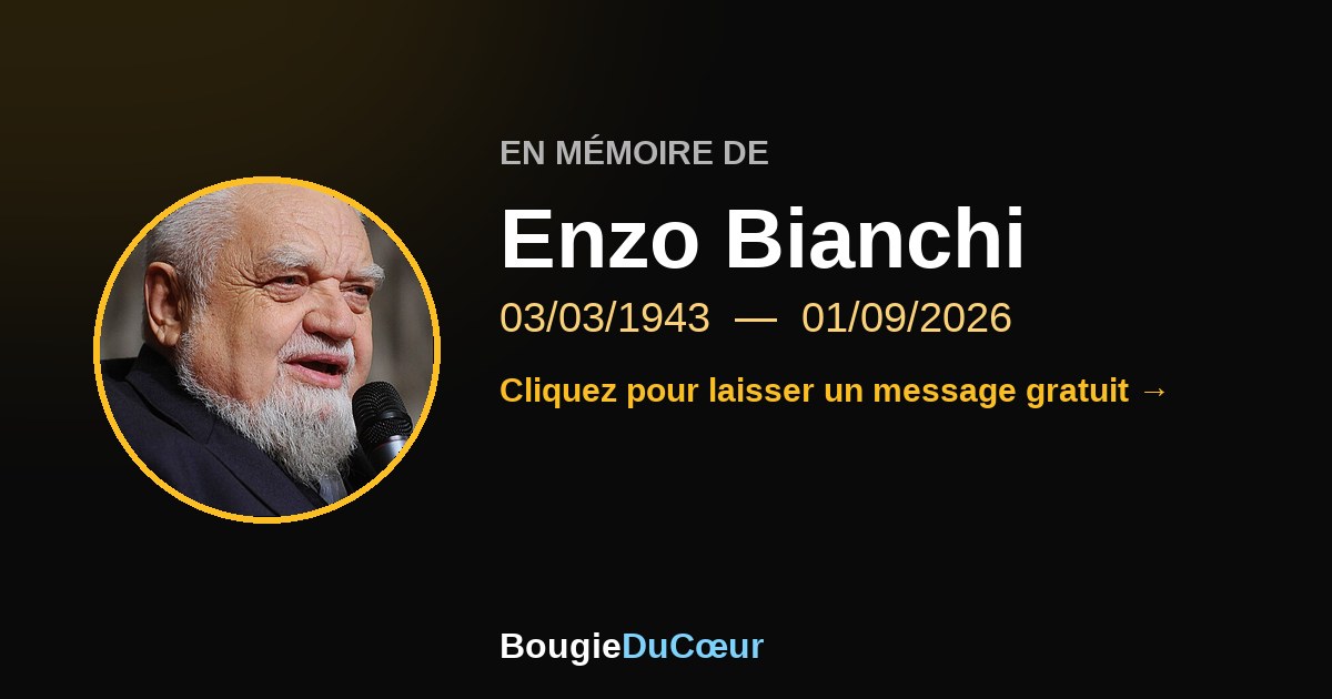 Hommage à Enzo Bianchi, une bougie du souvenir