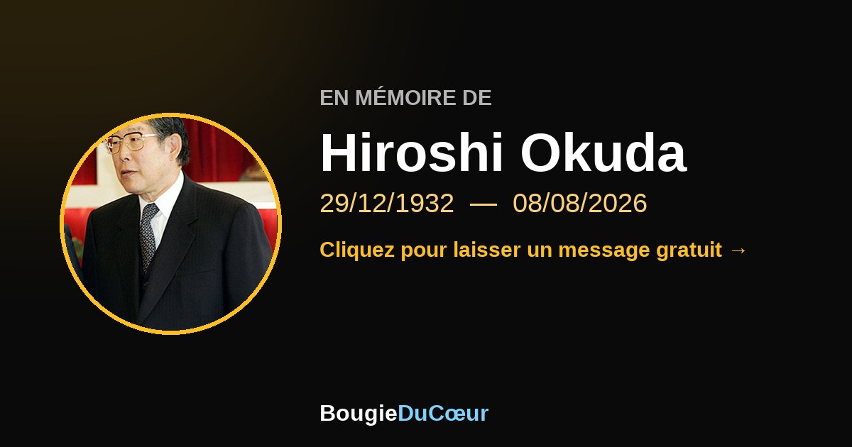 Hommage à Hiroshi Okuda : une bougie du souvenir