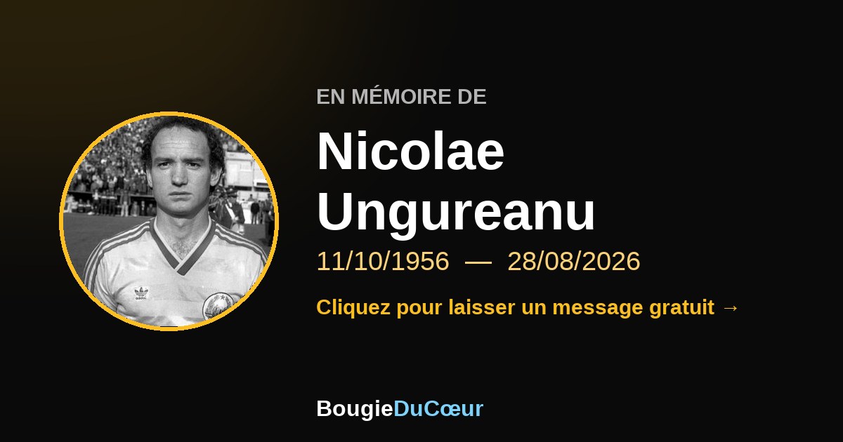 Hommage à Nicolae Ungureanu : une bougie du souvenir