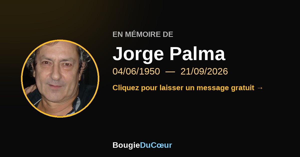 Hommage à Jorge Palma : une bougie pour sa mémoire