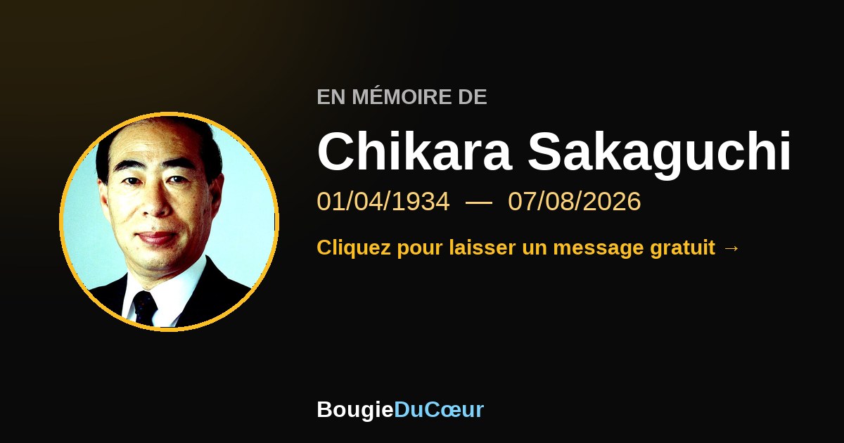 Hommage à Chikara Sakaguchi : une bougie du souvenir