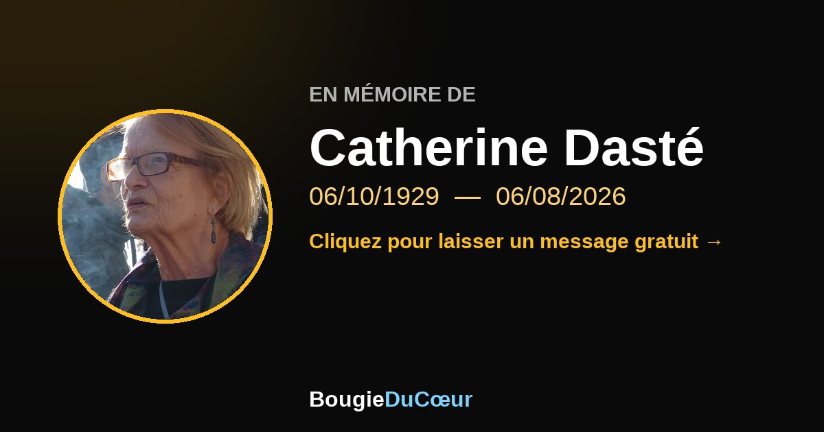 Hommage à Catherine Dasté : une mémoire en lumière
